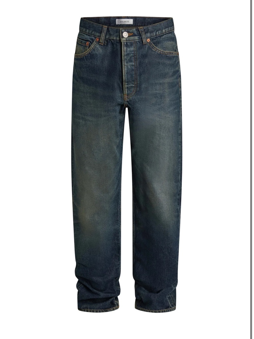 Aya Muse Revolve Tapered Baggy Jeans Blue Size S